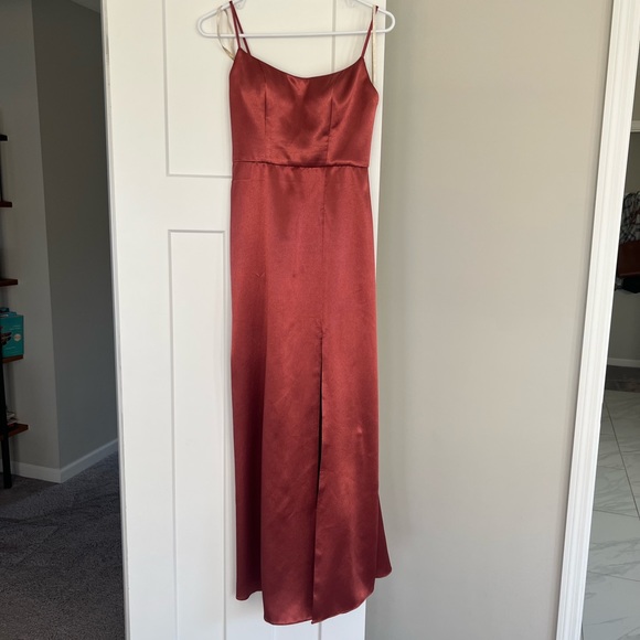 Jenny Yoo Chase Bridesmaid Dress / English Rose / Satin - Picture 2 of 6